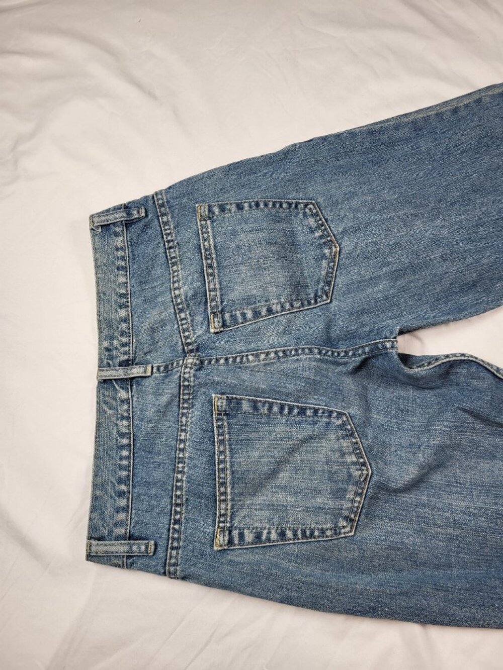 Old Navy Jeans 30x30 Boot Cut Wide Leg Straight Blue Denim Y2k - Picture 12 of 12